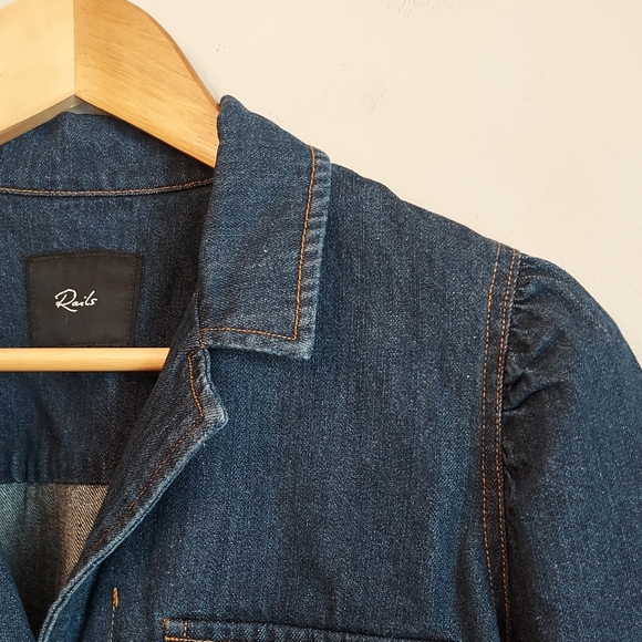 Rails Lisette Long Sleeve Denim Dress Size Medium Shirtdress - Picture 7 of 16